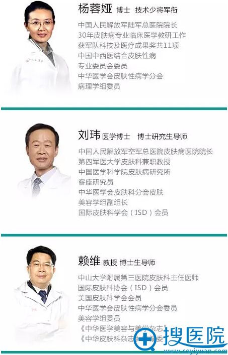 《无创皮肤美容学》七大编委：杨蓉娅少将、刘玮教授、赖维教授
